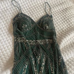 Long formal green dress